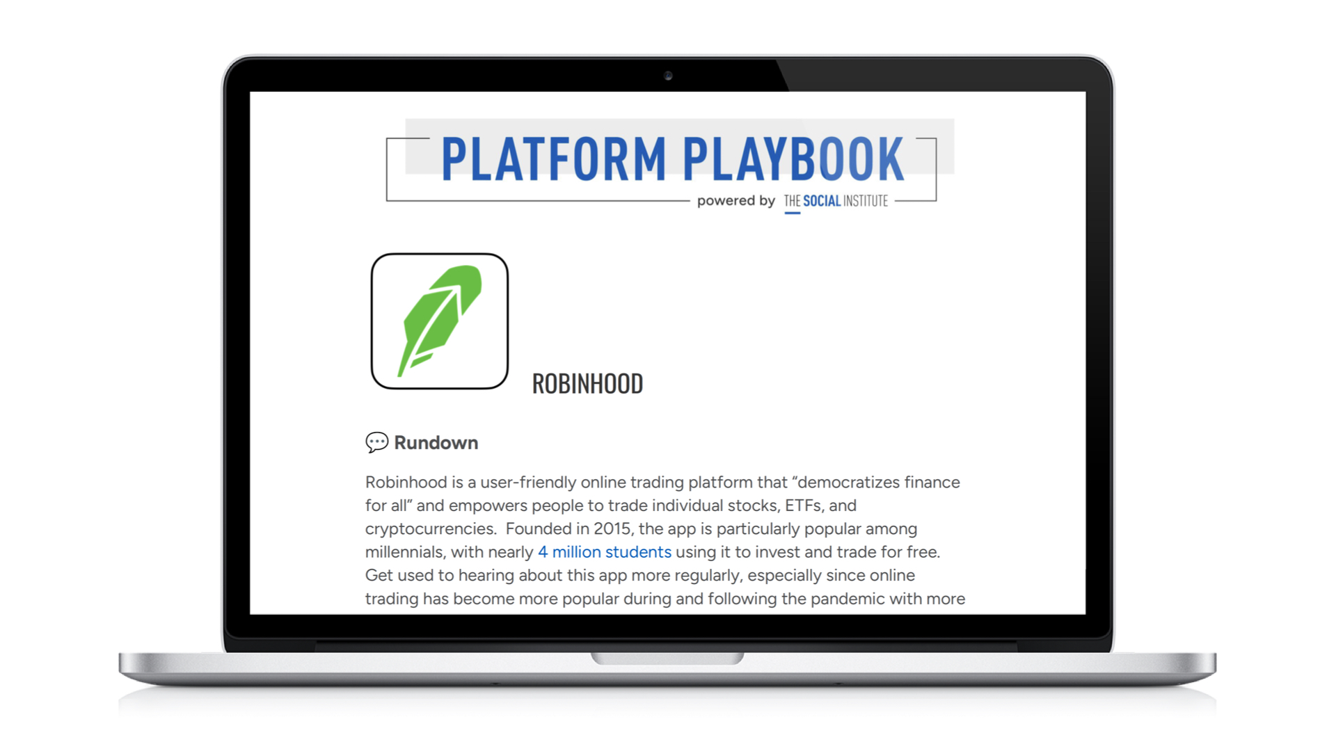 Robinhood playbook